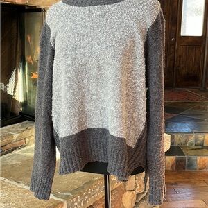 G & C United Knitwear Gray and Dark Gray Women's  Slubby Sweater